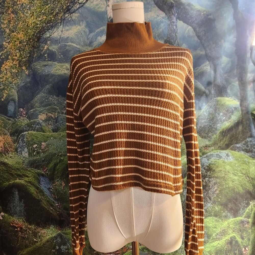 lovely cropped turtleneck sweater in